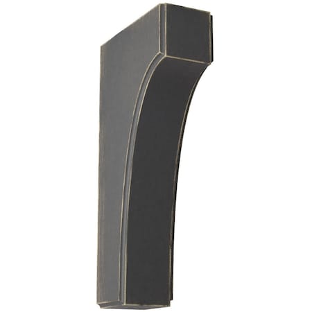 Ekena Millwork 1 3/4"W x 4"D x 8"H Clarksville Wood Vintage Decor Bracket, Black BKTWD02X04X08CVBL